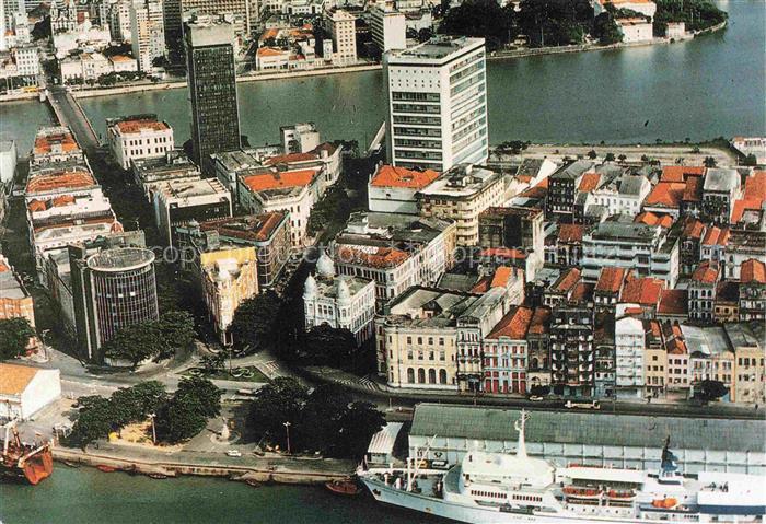 Recife Pernambuco Brazil Vista aerea da cidade com destaque para o Porto de Reci