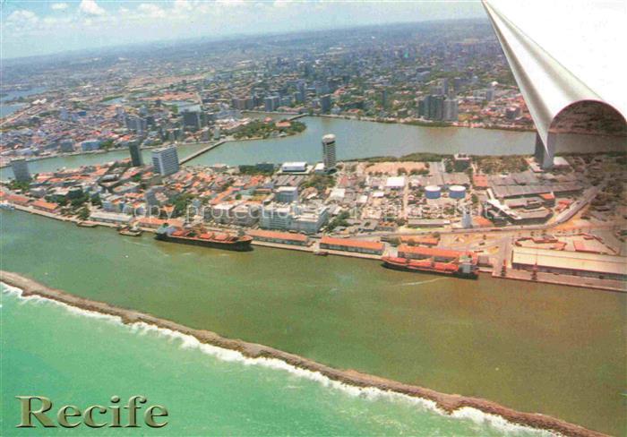 Recife Pernambuco Brazil Vista aerea da cidade com destaque para o Porto