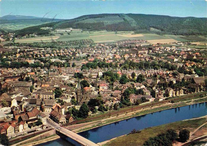 Hoexter Weser NRW Fliegeraufnahme