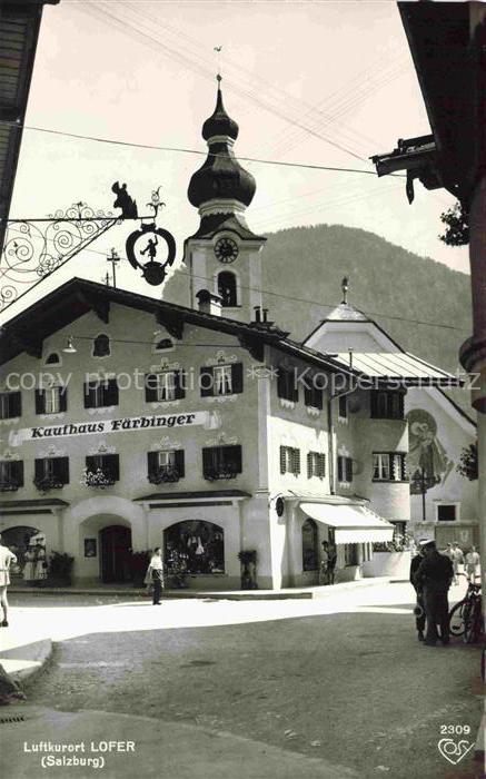 Lofer Pinzgau-Pongau AT Kaufhaus Fuerbinger Kirche