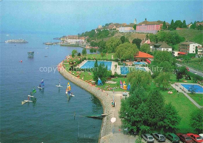 MEERSBURG Bodensee BW Fliegeraufnahme mit Freibad