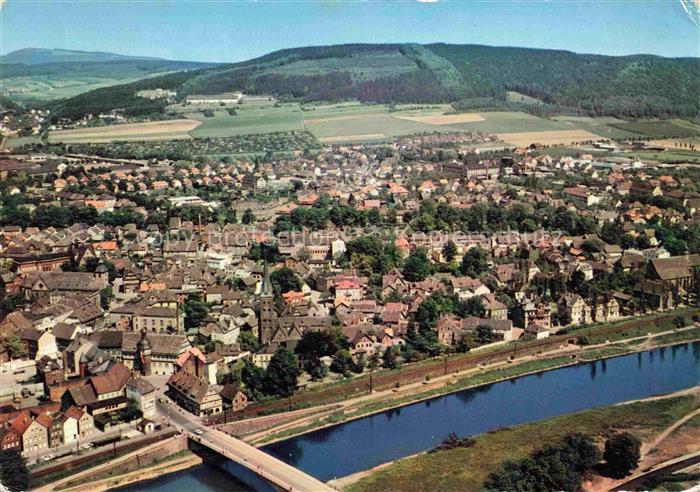 Hoexter Weser NRW Fliegeraufnahme