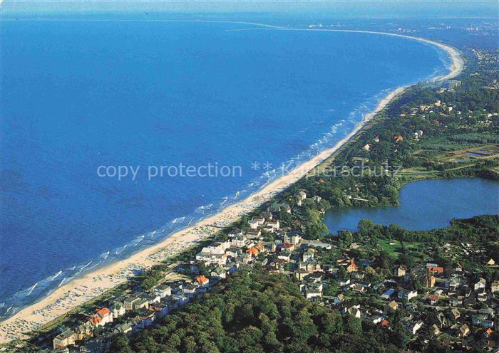 BANSIN Ostseebad Heringsdorf Fliegeraufnahme mit Blick auf Heringsdorf und Ahlbe