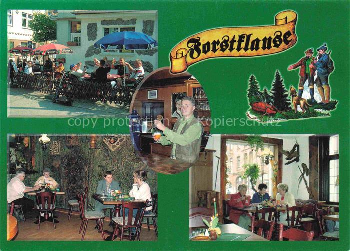 Friedrichroda Thueringen Gaststaette Forstklause Gastraeume Terrasse