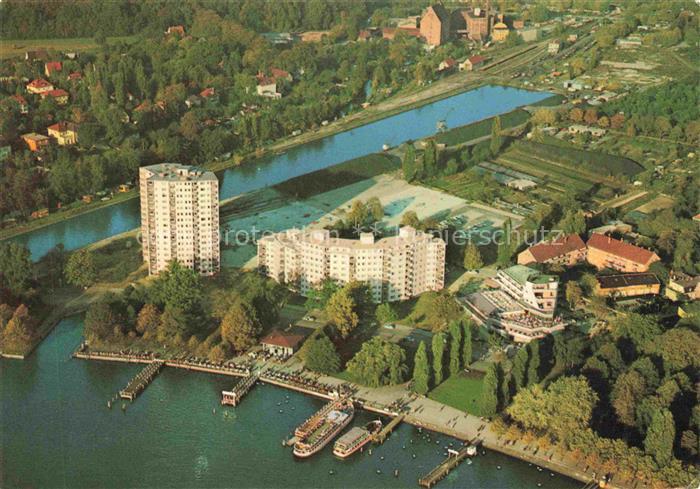 Tegel REINICKENDORF BERLIN Dampferanlegestelle Tegeler See Fliegeraufnahme