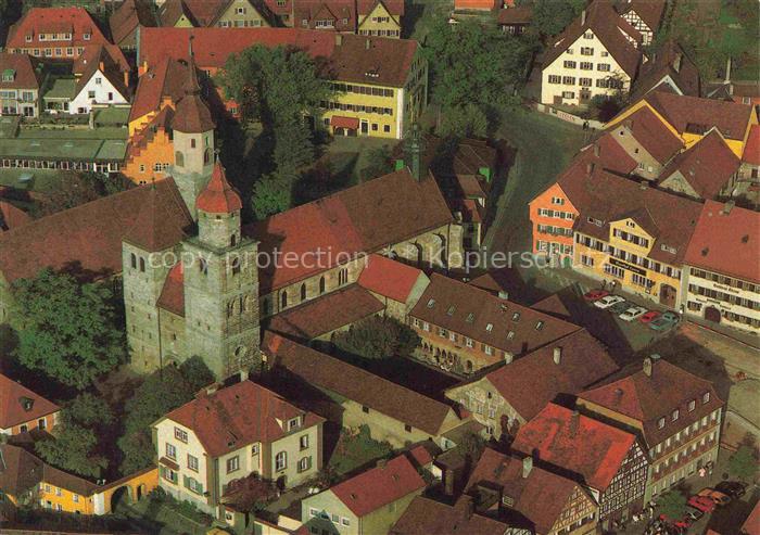 Feuchtwangen Fliegeraufnahme mit Kirche