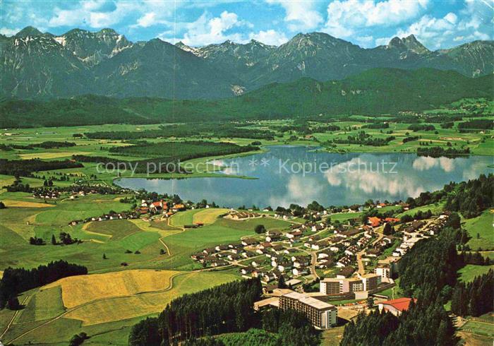 Hopfen See Fuessen Bayern Kurzentrum Enzensberg Fliegeraufnahme