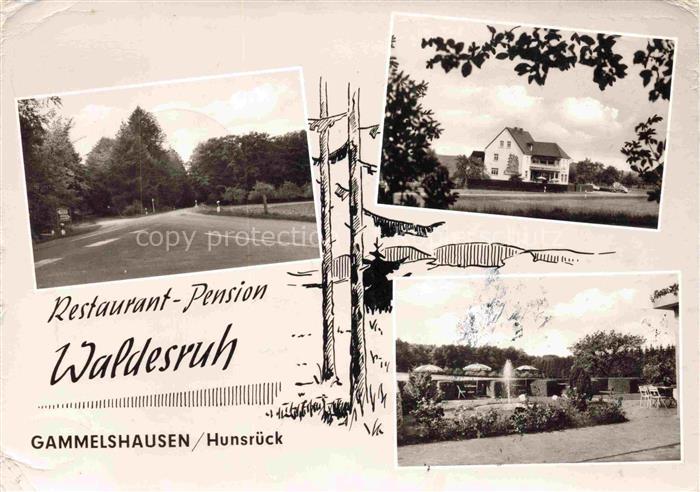 Gammelshausen Hunsrueck Rheinland-Pfalz Restaurant Pension Waldesruh Strasse Par
