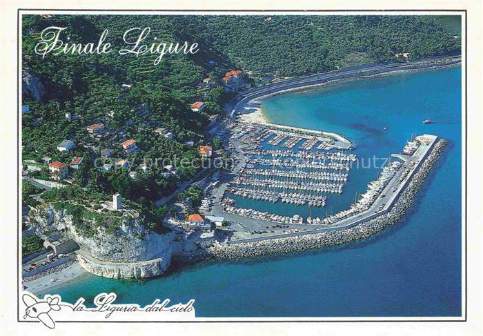 FINALE LIGURE IT Yachthafen Fliegeraufnahme