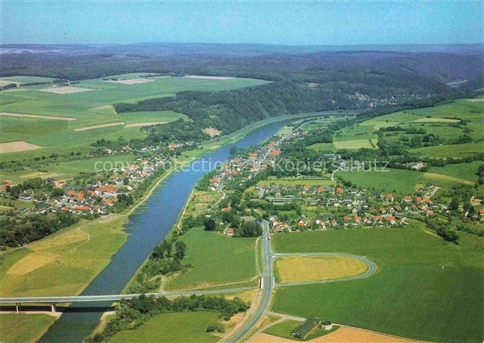Herstelle Weser und Wuergassen Fliegeraufnahme