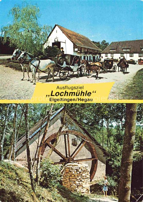 Eigeltingen KONSTANZ BW Lochmuehle Pferdekutschen Muehlrad