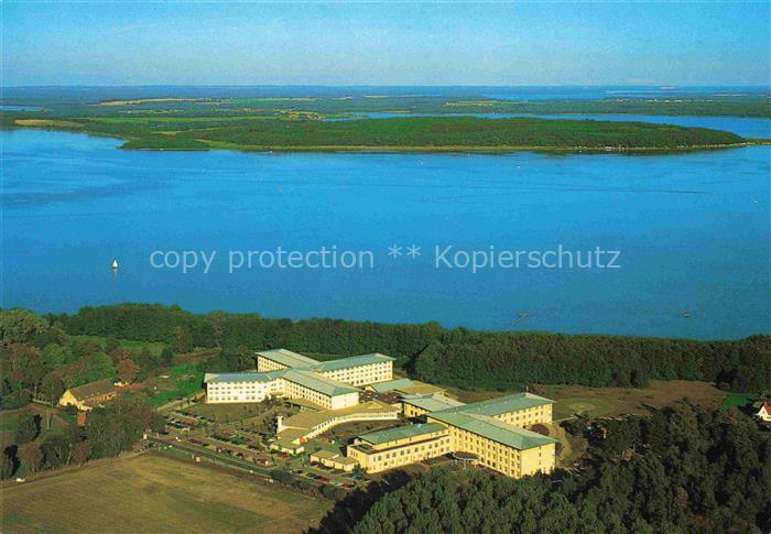 Plau See Mecklenburg-Vorpommern Reha Klinik und Krankenhaus Fliegeraufnahme