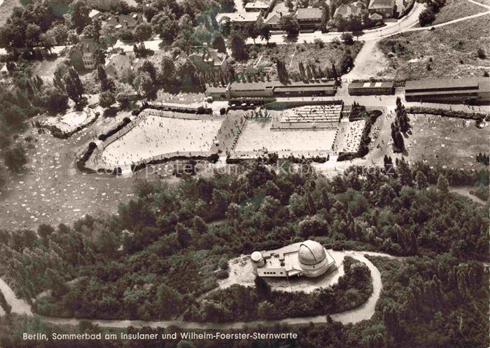 BERLIN  CITY Sommerbad am Insulaner und Wilhelm Foerster Sternwarte Fliegeraufna