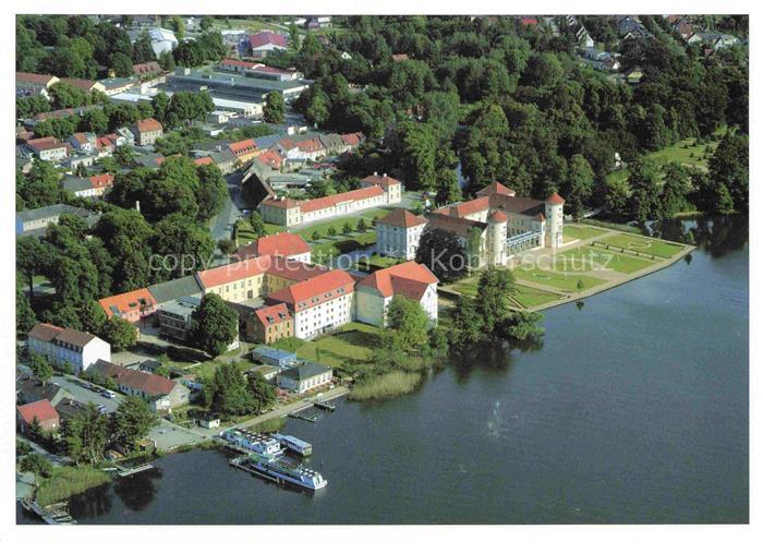 Rheinsberg Brandenburg Schlossanlage am Grinericksee Fliegeraufnahme