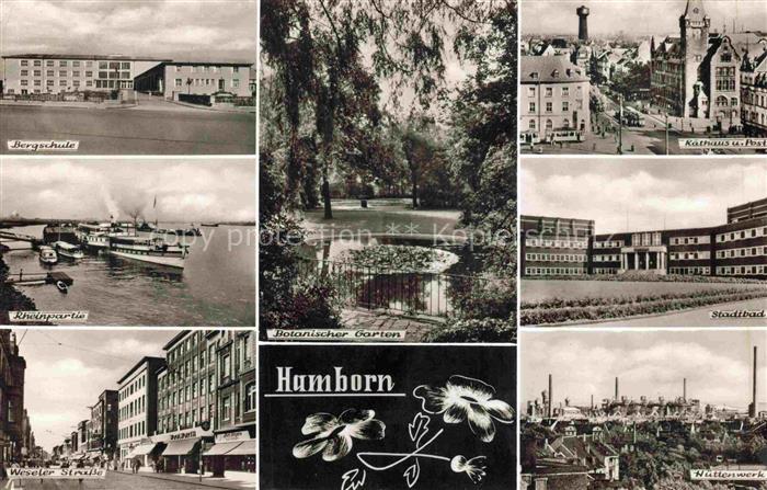 Hamborn Bergschule Rheinpartie Weseler Strasse Botanischer Garten Rathaus Post S