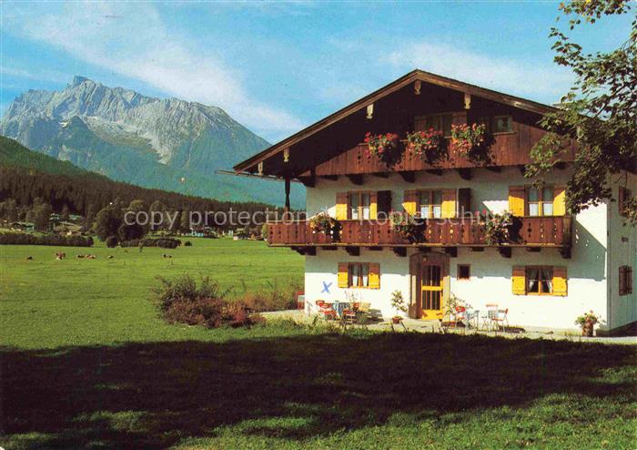 Schoenau Koenigssee Aiglerlehen mit Hochkalter Berchtesgadener Alpen