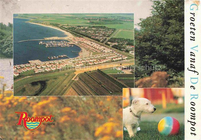 Roompot Zeeland NL Panorama Hafen Camping Bungalowpark Luftaufnahme