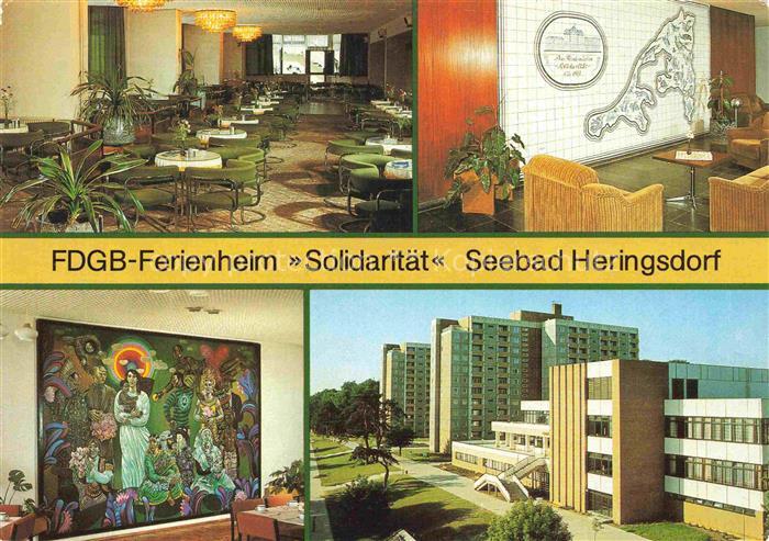 HERINGSDORF  Ostseebad Usedom FDGB-Ferienheim Solidaritaet Café Sanddorn Foyer m