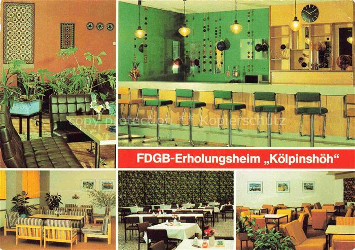 Loddin Mecklenburg-Vorpommern FDGB-Erholungsheim Koelpinshoeh Bar Empfangshalle