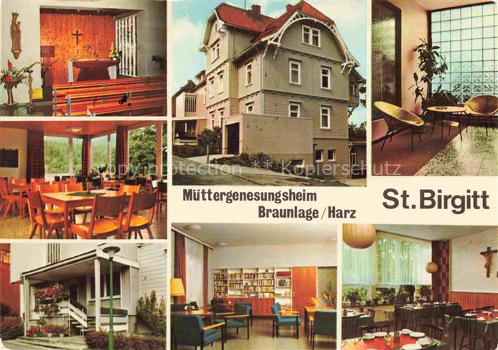 Braunlage Harz Muettergenesungsheim St. Birgitt Kapelle Speisesaal Aufenthaltsra