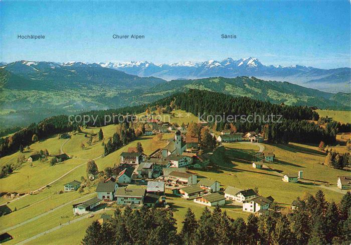 Sulzberg Vorarlberg AT Gesamtansicht mit Alpenpanorama