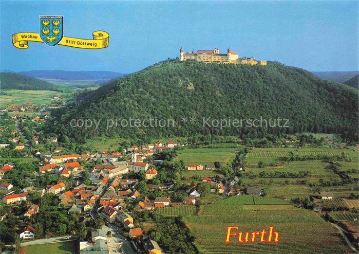 Furth Goettweig Niederoesterreich AT Panorama mit Benediktinerstift