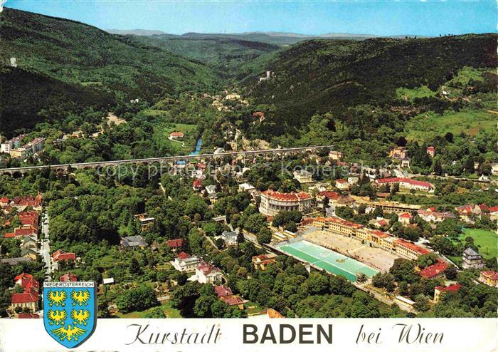 Baden  Wien AT Panorama Kurstadt Thermalstrandbad Helenental