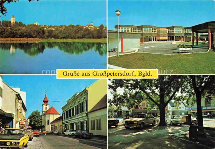 Grosspetersdorf uebersicht Zentralschule Ortsbild mit Kirche Hauptplatz