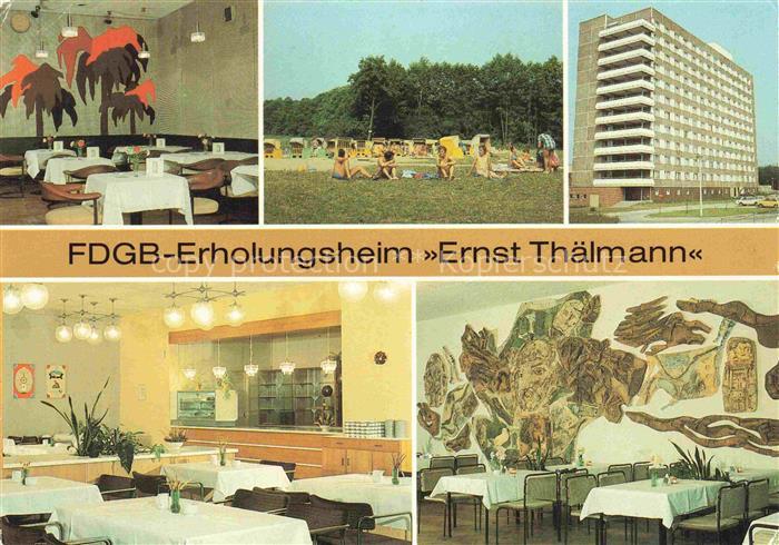 Rheinsberg Brandenburg FDGB-Erholungsheim Ernst Thaelmann Bar Strand Café Urlaub