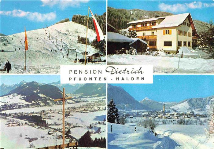 Halden Pfronten Allgaeu Pension Dietrich Panorama Wintersportplatz Allgaeuer Alp