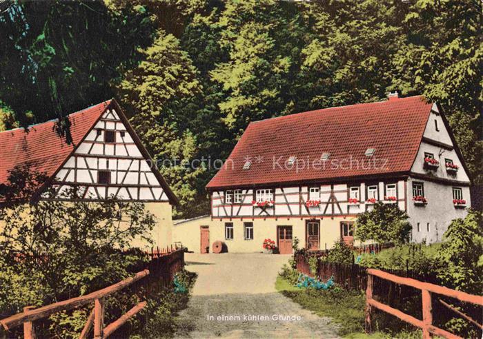 Geislingen  Steige Raststaette Obere Roggenmuehle Fachwerkhaeuser