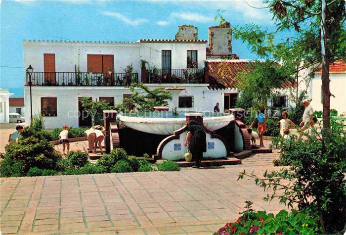 Arroyo de la Miel Malaga Andalusia ES Plaza de Espana y la fuente