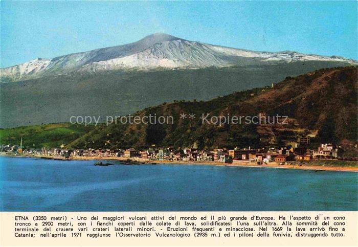 CATANIA Sicilia IT Panorama Blick zum aetna Vulkan