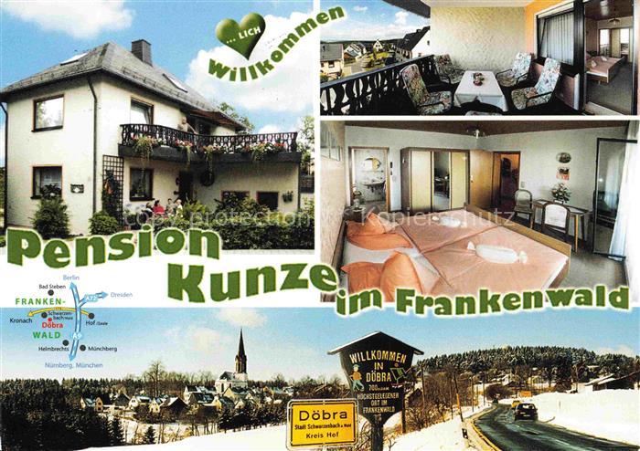 Doebra Oberfranken Pension Kunze im Frankenwald Fremdenzimmer Ortseinfahrt