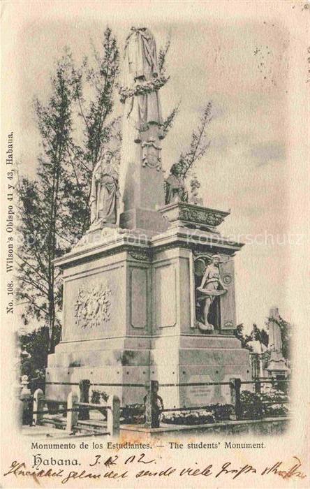 HABANA Havana Havanna Cuba Monument Estudiantes