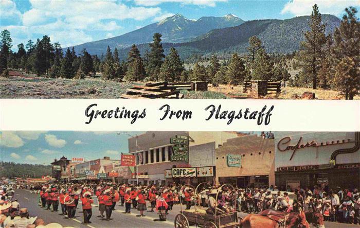 Flagstaff Arizona USA Highways 66 & 89 Greetins
