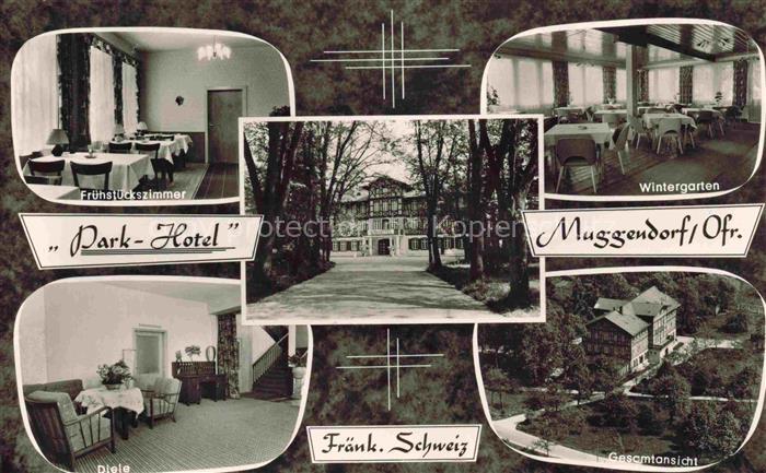 Muggendorf Fraenkische Schweiz Bayern Park Hotel Wintergarten Gesamtansicht Diel