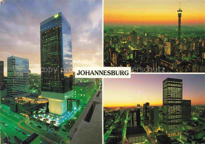JOHANNESBURG  Gauteng Southafrica RSA Luftbils Stadtansicht Nacht