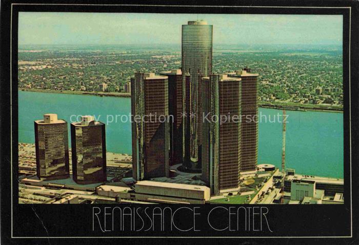 Detroit Michigan USA Renaissance Center Luftbild