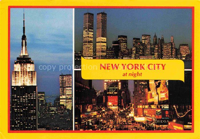 NEW YORK City USA Night Twin Towers