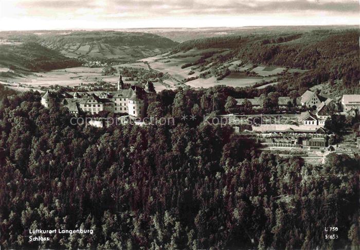 Langenburg Wuerttemberg Schloss Luftbild