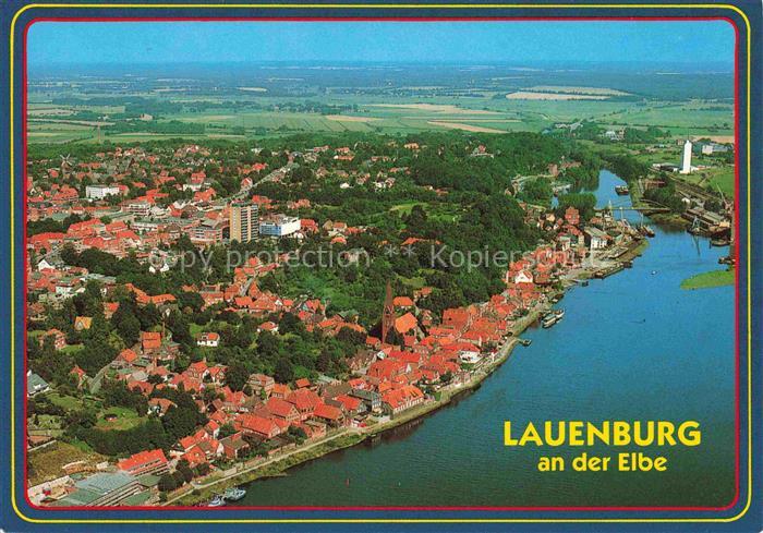 Lauenburg Elbe Schleswig-Holstein Luftbild Hafen