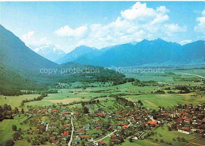 Ohlstadt Garmisch-Partenkirchen Bayern Zugspitze Luftbild