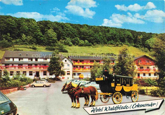 Erkensruhr Simmerath NRW Hotel Restaurant Cafe Waldfrieden Pferdekutsche