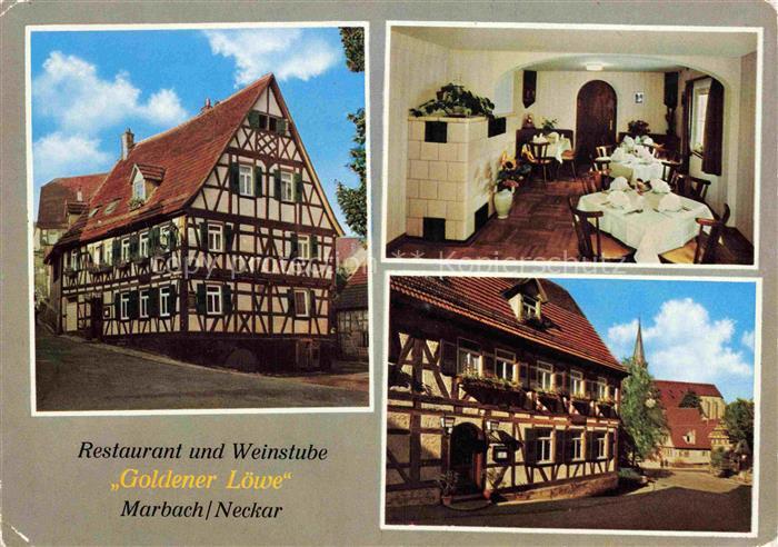 Marbach  Neckar Restaurant Weinstube Goldener Loewe