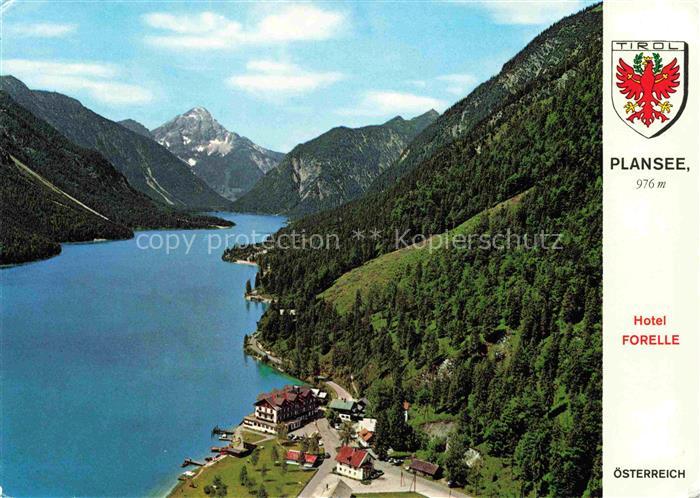 Reutte Tirol AT Hotel Forelle Plansee Luftbild