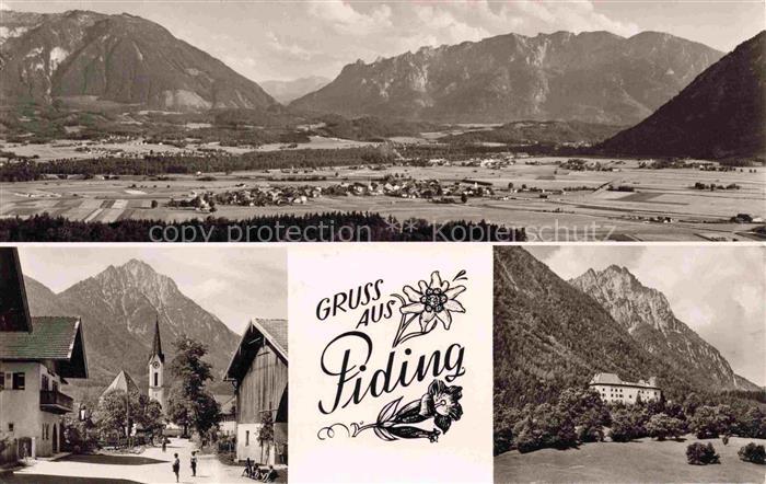 Piding Fliegeraufnahme Dorfpartie Panorama