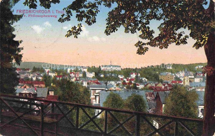 Friedrichroda Thueringen Blick vom Philosophenweg