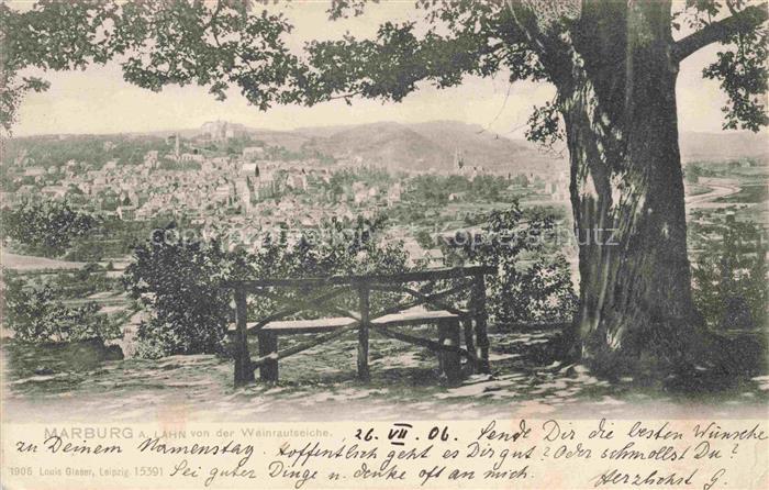 MARBURG  LAHN Blick von der Weinrautseiche