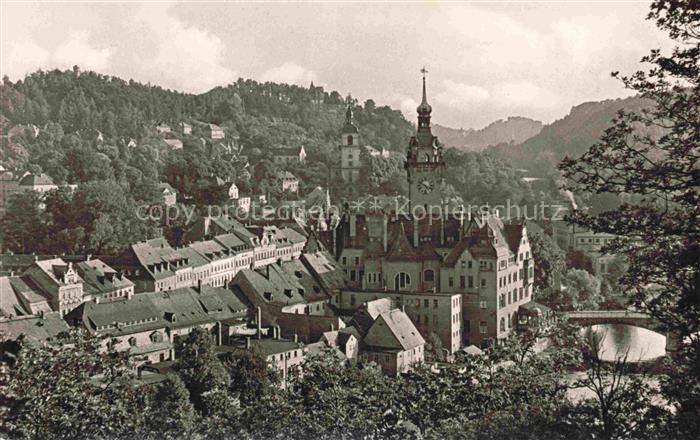 Waldheim  Sachsen mit Rathaus